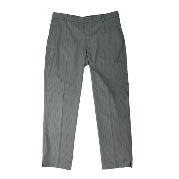 Nike Pants Mens 36 Grey Stripe Novelty Flat Front Golf Dri Fit Tour Performance - Picture 1 of 13
